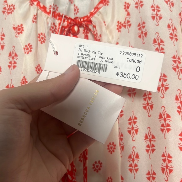 Rebecca Taylor Silk Block Mix Boho Blouse NWT SZ 0 - Picture 4 of 8